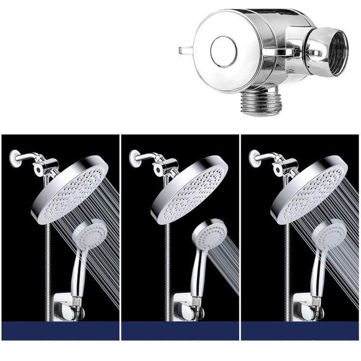 Lisslune | 4-Setting Silver Shower Set Concealed Wall Mount Holder Tee with Outlet