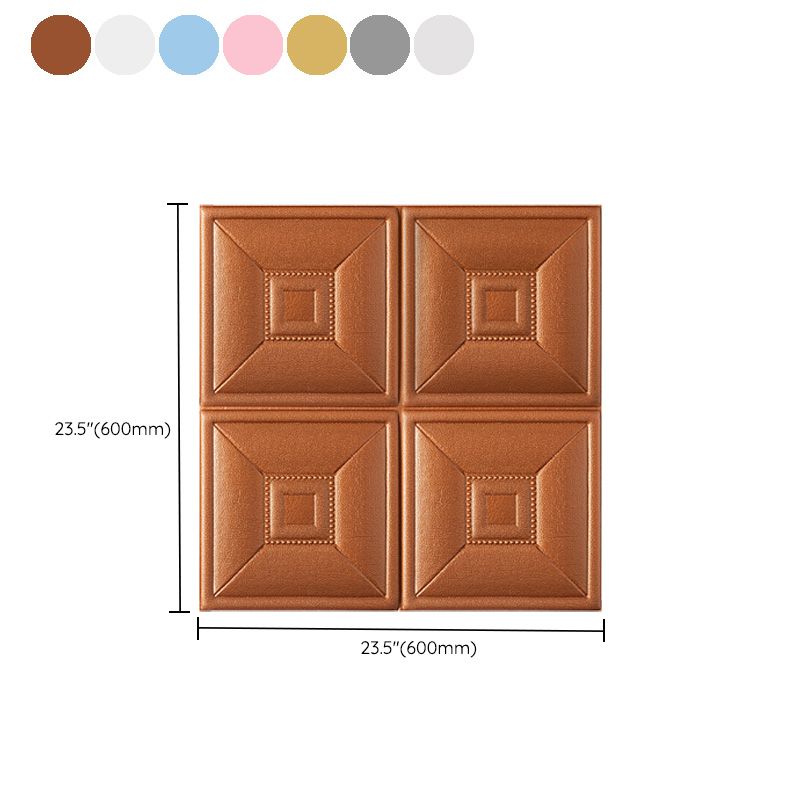 Lisslune | Glam Style Foam Water-Resistant Wall Cladding Living Room 3D Embossing Wall Cladding