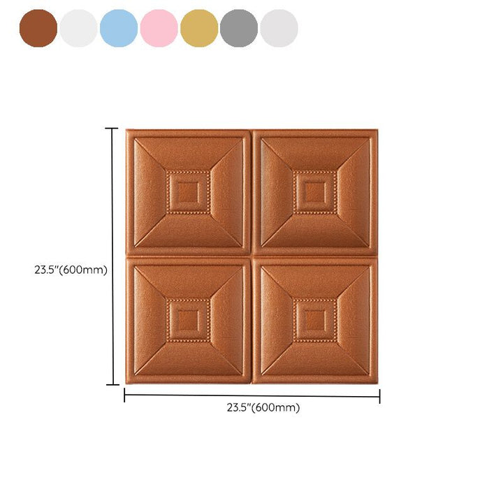 Lisslune | Glam Style Foam Water-Resistant Wall Cladding Living Room 3D Embossing Wall Cladding