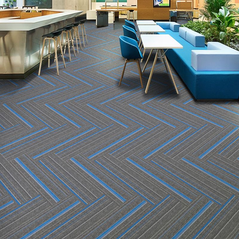 Lisslune | Dark Color Level Loop Carpet Tile Non-Slip Self-Adhesive Indoor Office Carpet Tiles