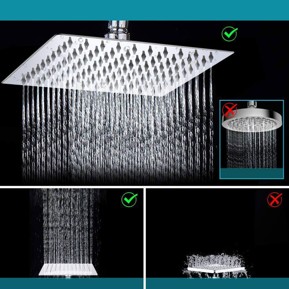 Lisslune | Standard Double Shower Set Round Metal Adjustable Spray Pattern Shower Head in Silver