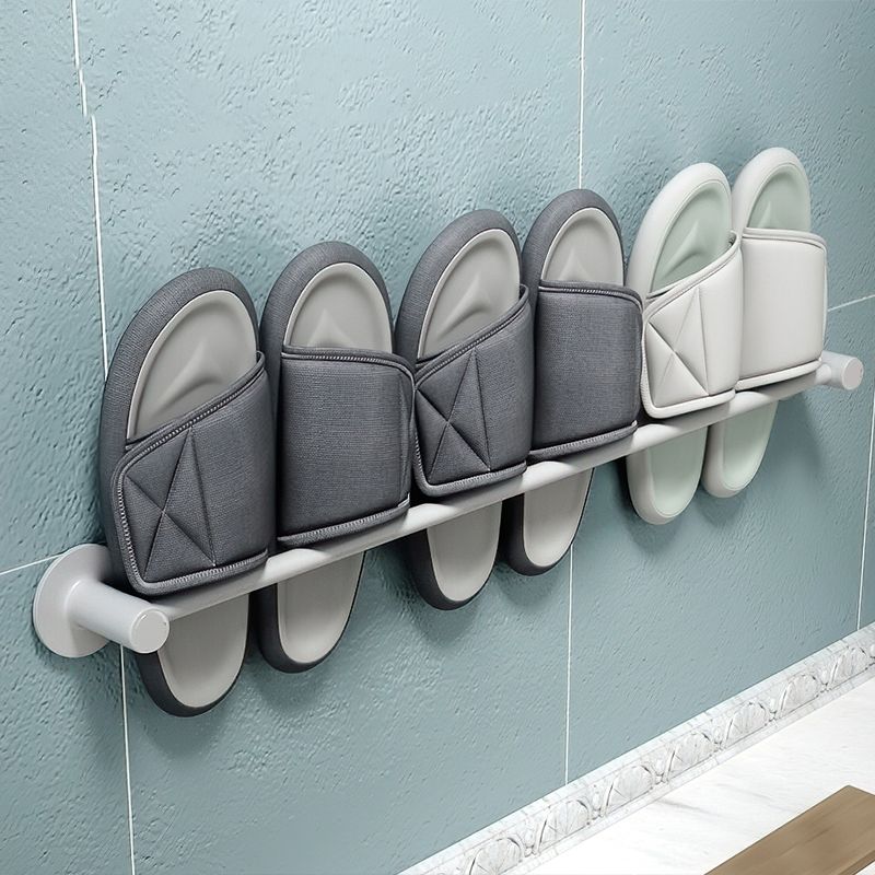 Lisslune | 2-piece modern bathroom accessory set metal slipper rack/towel bar