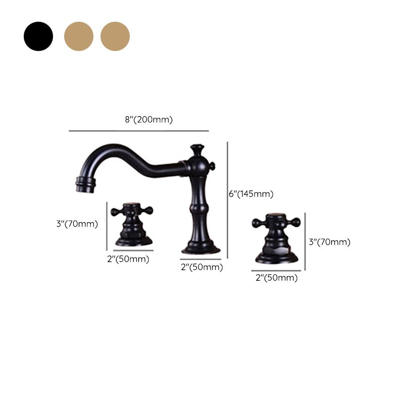 Lisslune | Widespread bathroom faucet 3 holes round sink faucet