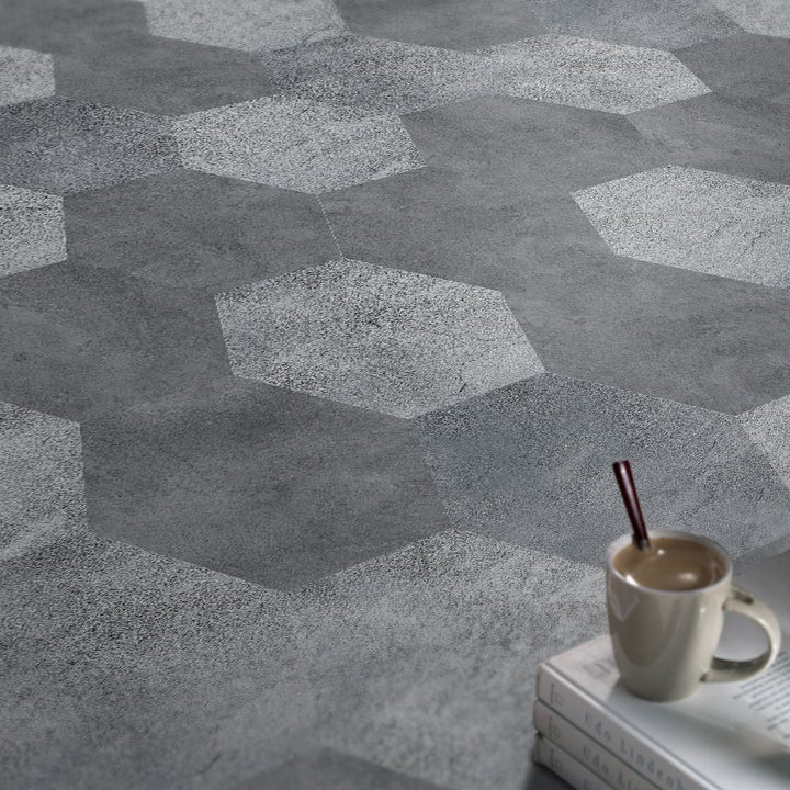 Lisslune | Peel and Stick Vinyl Floor Dark Matte Vinyl Floors with Stone Look