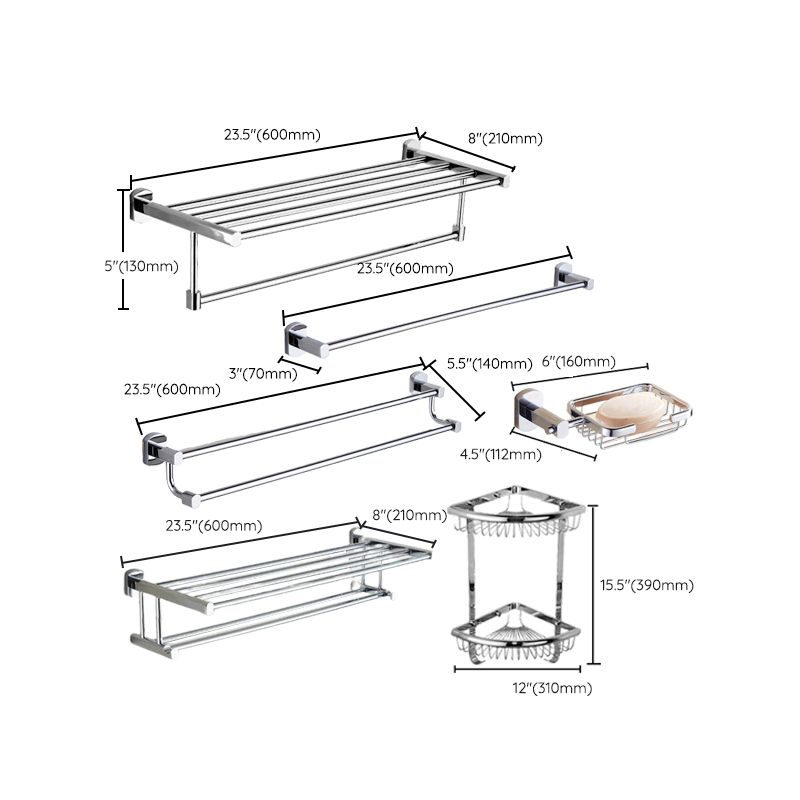 Lisslune | Modern bathroom accessory set paper holder towel bar stainless steel bathroom set