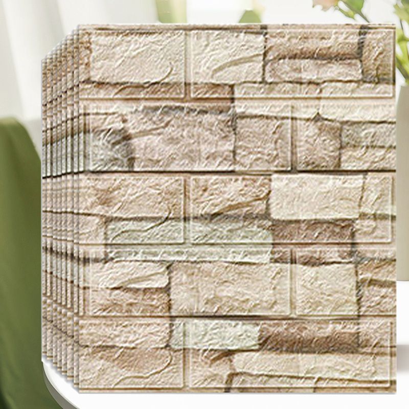 Lisslune | Country House Wall Shelf 3D Brick Living Room Wall Panel Set of 2