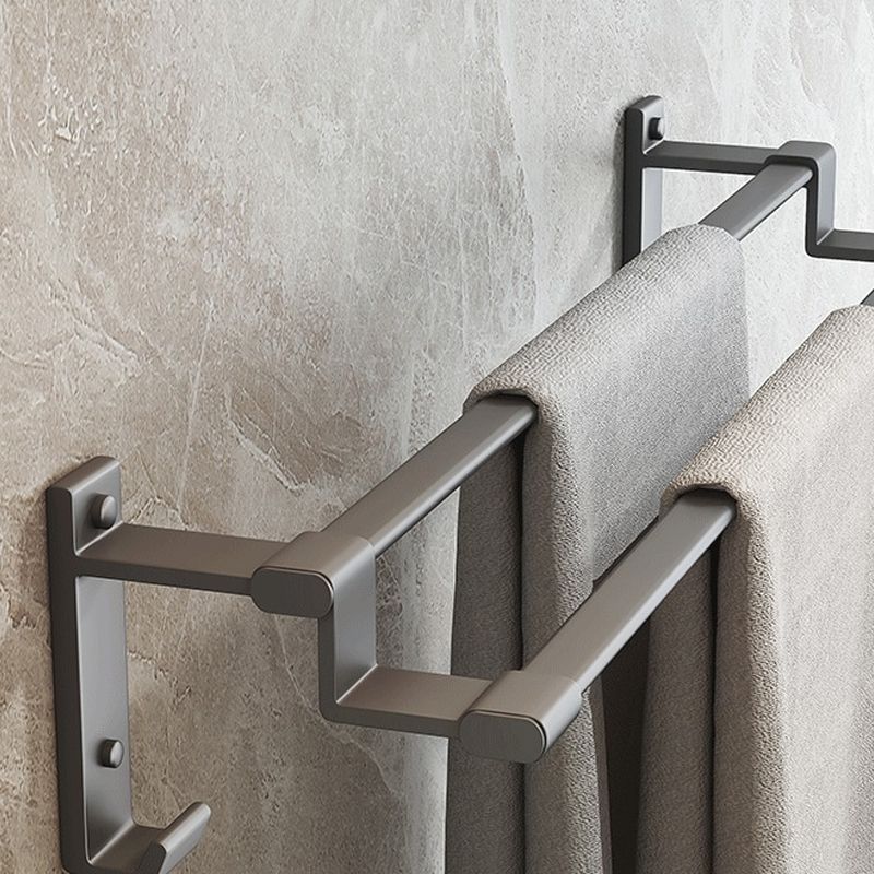 Lisslune | Modern gray aluminum bathroom accessory set