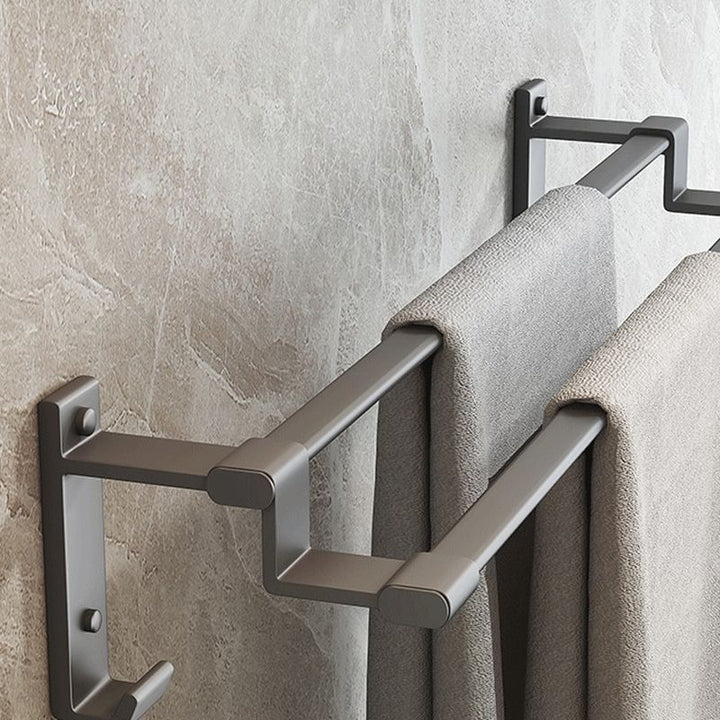 Lisslune | Modern gray aluminum bathroom accessory set