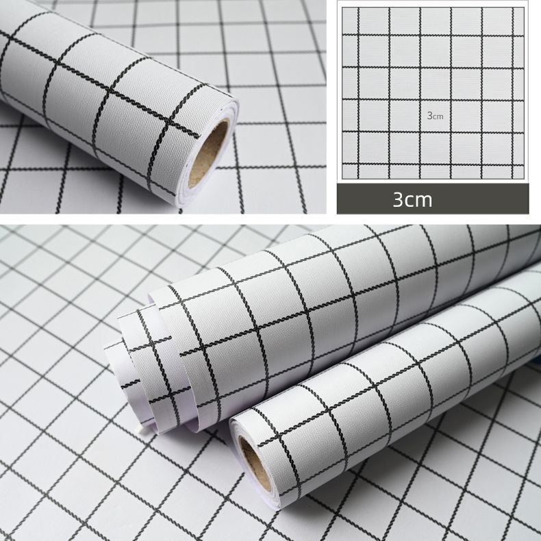 Lisslune | Modern Kitchen Backsplash Tile Check Print Peel and Stick Backsplash Tile