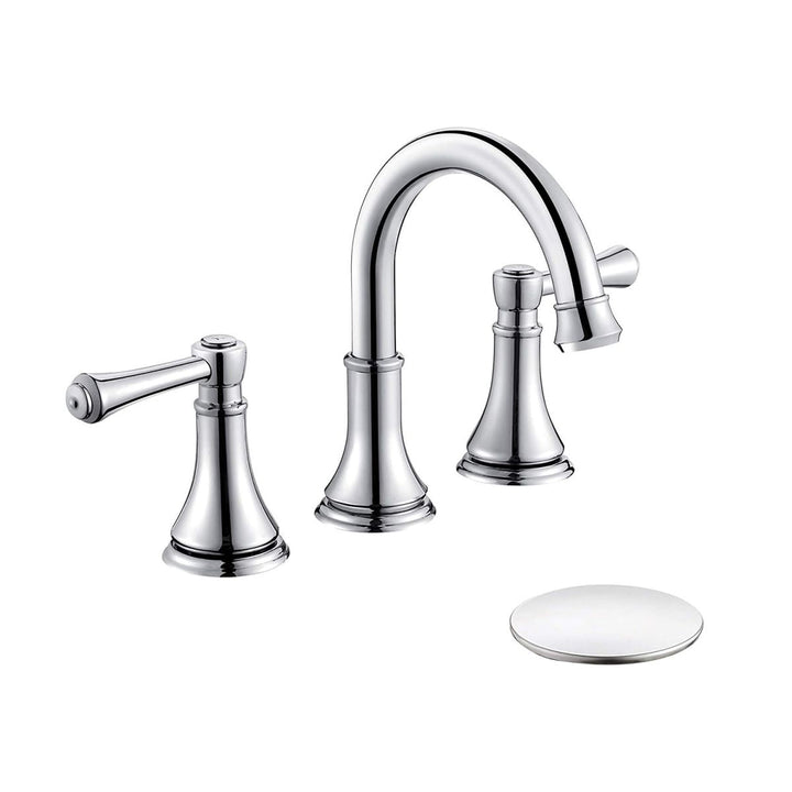 Lisslune | Modern Sink Faucet Widespread Faucet with 2 Handles and 3 Holes