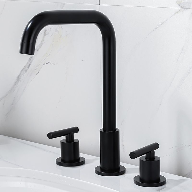 Lisslune | Modern 2-Handle Bathroom Sink Faucet 3-Hole Widespread Bathroom Faucet