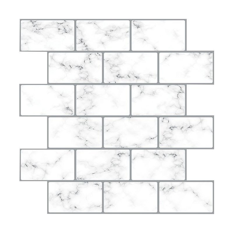 Lisslune | Peel and Stick Wall Tile Water Repellent Rectangle PVC Peel & Stick Subway Tile
