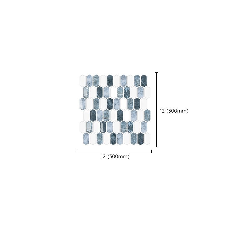Lisslune | Polygon Peel and Stick Wall Tile PVC 30 cm x 30 cm Peel and Stick Tile for the Kitchen