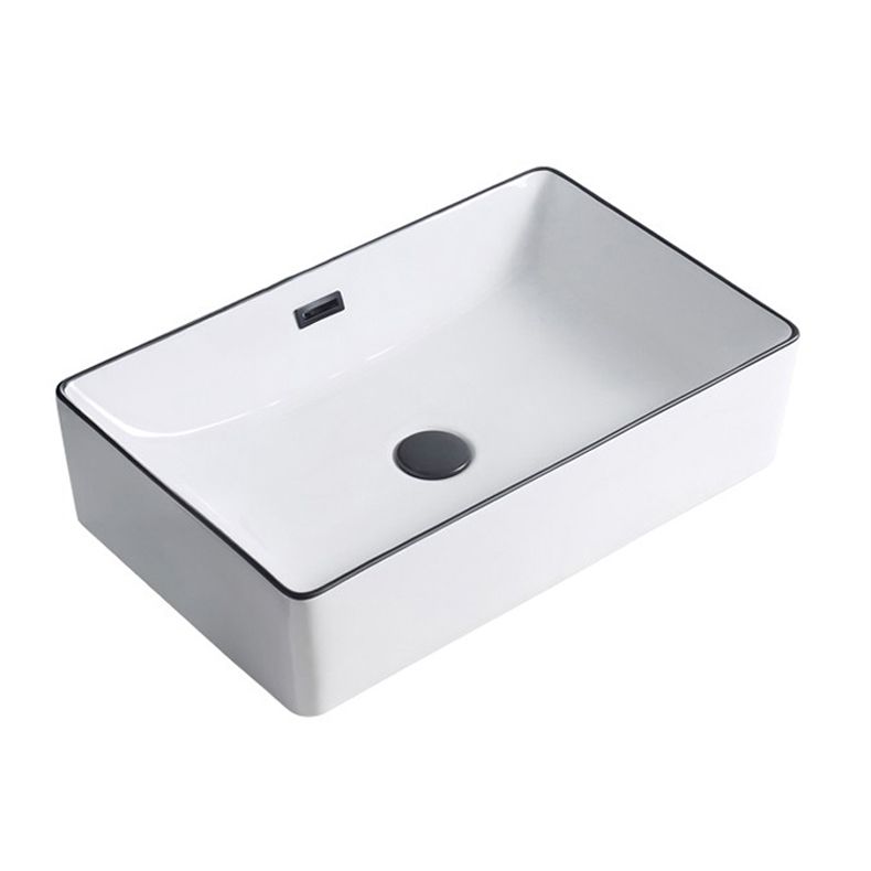 Lisslune | Modern porcelain floor wash basin Rectangular sink for the bathroom