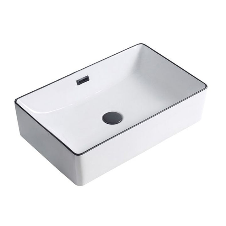 Lisslune | Modern porcelain floor wash basin Rectangular sink for the bathroom