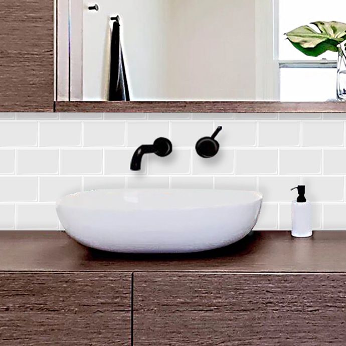 Lisslune | Modern Tile Peel & Stick PVC Rectangular Subway Tile Peel and Stick Wall Tile