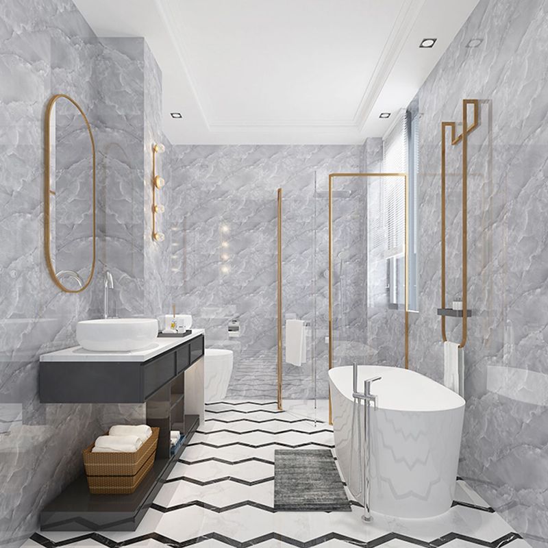 Lisslune | Modern Marbling Single Plate Waterproof Back Wall Rectangular Wall Tile