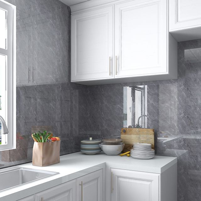 Lisslune | Plastic Peel and Stick Back Wall Rectangular Field Tile Peel and Stick Back Wall