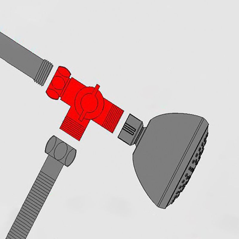 Lisslune | Silver Dual Shower Head Round Rainfall Wall-Mounted Shower Head
