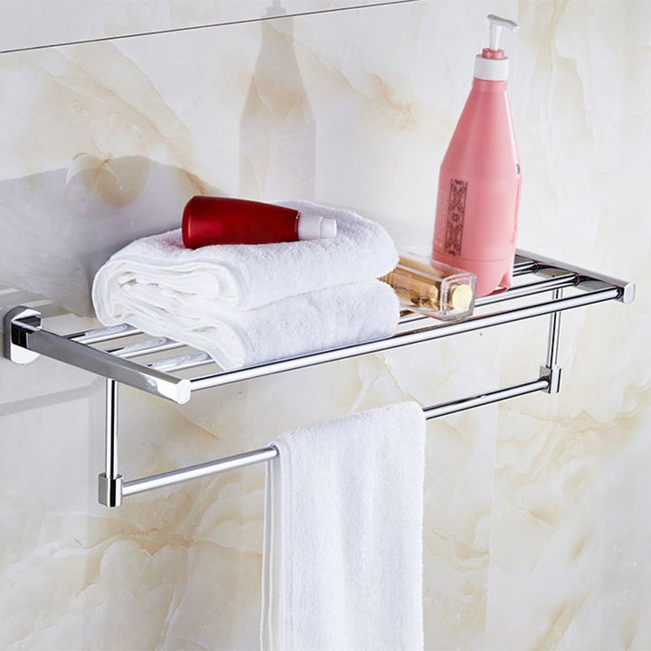 Lisslune | Modern Bathroom Accessory Set Stainless Steel Bathroom Rack Towel Holder Bathroom Accessory Set