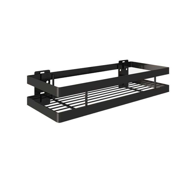 Lisslune | 2-piece bathroom shelf made of matte black metal bathroom hardware set