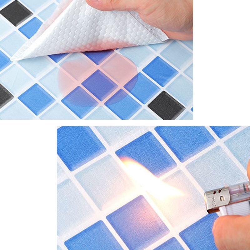 Lisslune | Square Grid Peel and Stick Tile PVC Mosaic Tile for Kitchen Backsplash