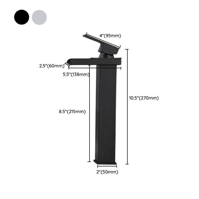 Lisslune | Basin faucet lever handle waterfall outlet bathroom fixture