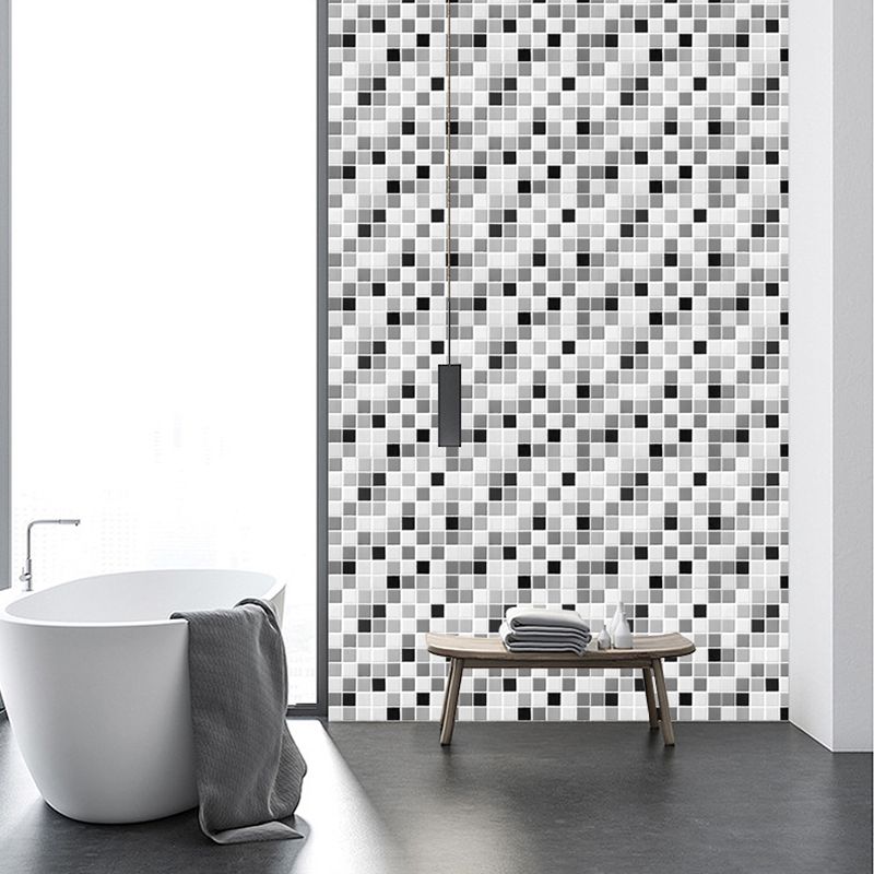 Lisslune | Tile Stripping & Gluing Square Mosaic PVC Stain Resistant Stripping and Gluing Plates for Shower 5 Pack