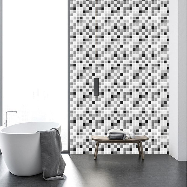 Lisslune | Tile Stripping & Gluing Square Mosaic PVC Stain Resistant Stripping and Gluing Plates for Shower 5 Pack
