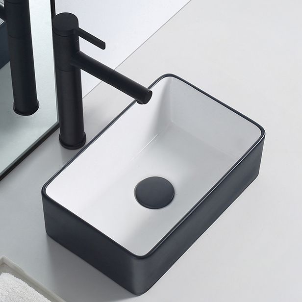 Lisslune | Modern porcelain floor wash basin Rectangular sink for the bathroom