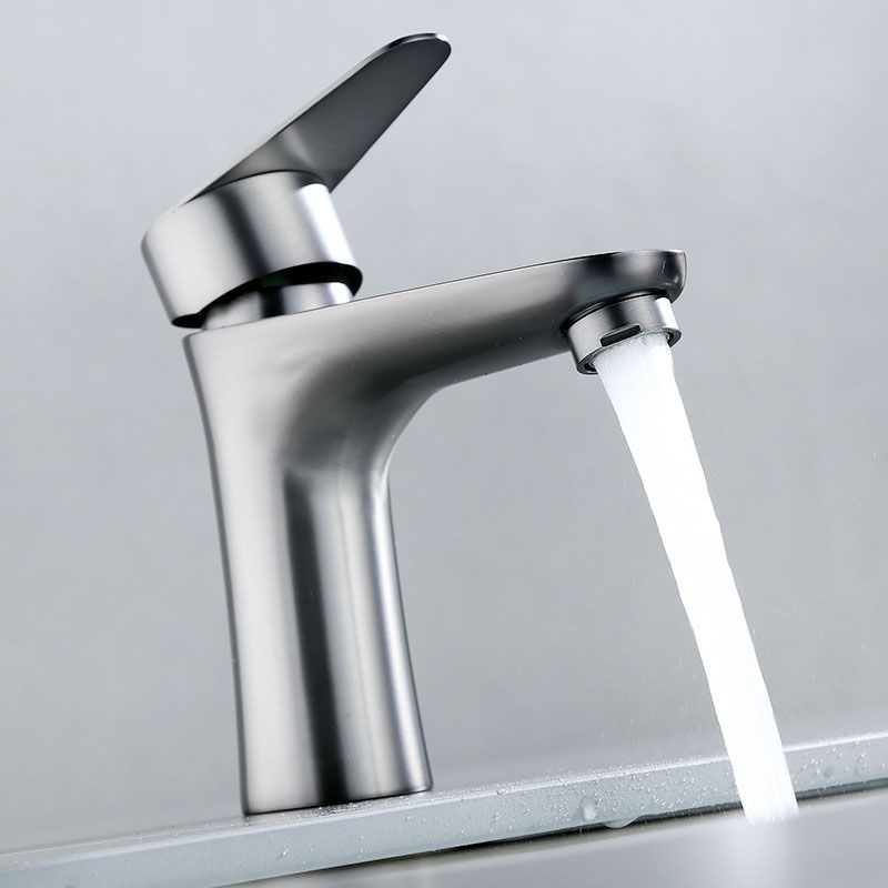 Lisslune | Contemporary Stainless Steel Basin Tap Lever Handles Low Arc Basin Mixer