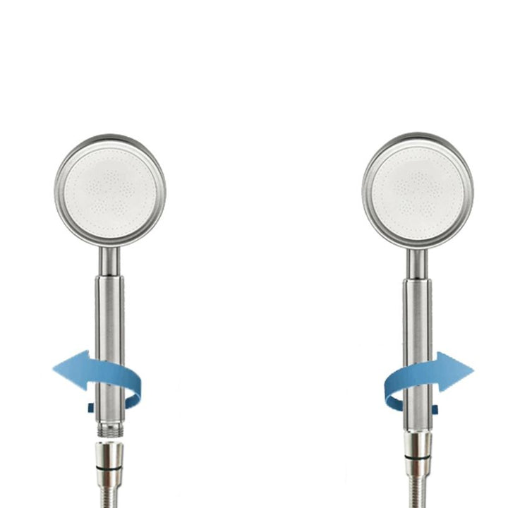 Lisslune | Round Handheld Shower Water Saving Showerhead Made of Stainless Steel