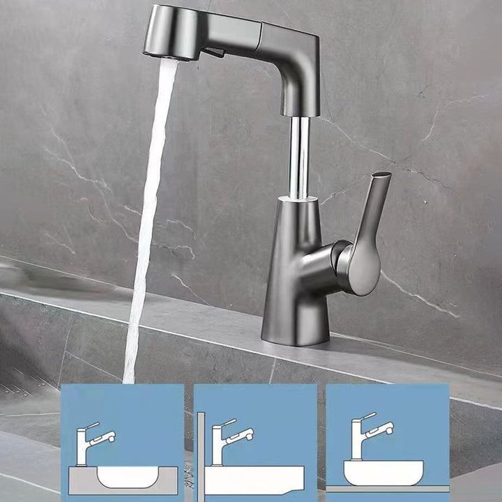 Lisslune | Modern widely spread bathroom faucet copper sink faucet