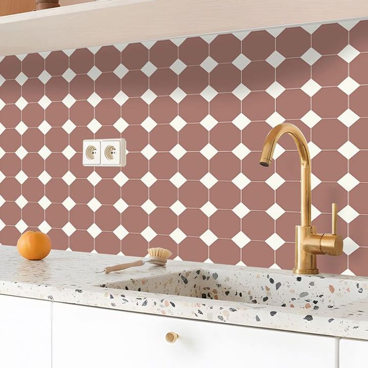 Lisslune | Hexagonal Mosaic Peel & Stick Tile Waterproof Tile for Splashback Wall