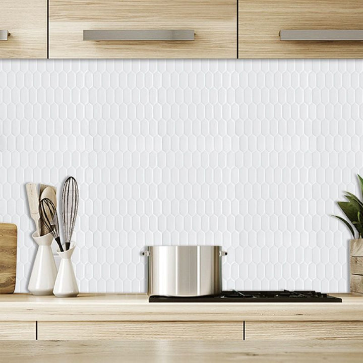 Lisslune | Modern Peel & Stick Field Tile PVC Hexagon Mosaic Tile Peel and Stick Back Wall