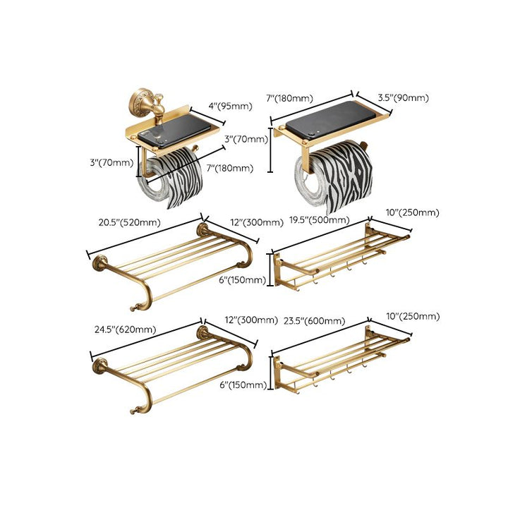 Lisslune | Traditional brushed brass bathroom accessories as a single piece or in a set