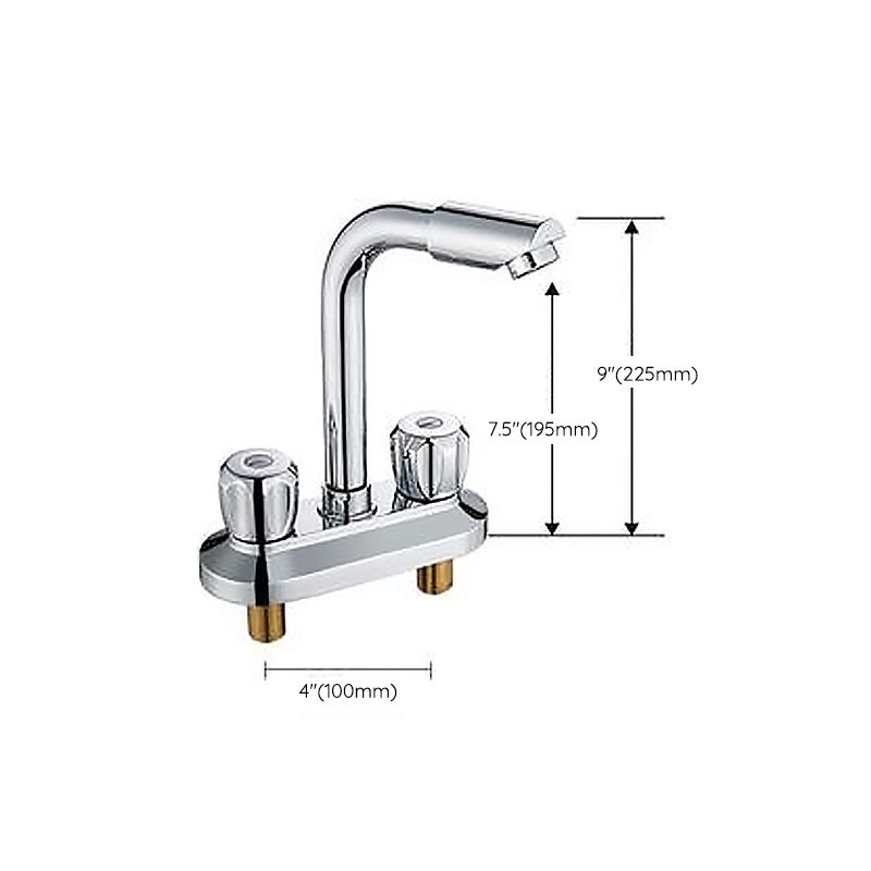 Lisslune | Modern Style Bathroom Faucet Double Handle Faucet Swivel Spout Faucet