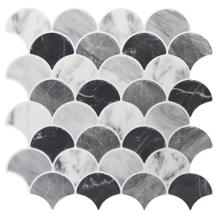 Lisslune | Modern Peel and Stick Tiles PVC Fish Scales Peel and Stick Trim