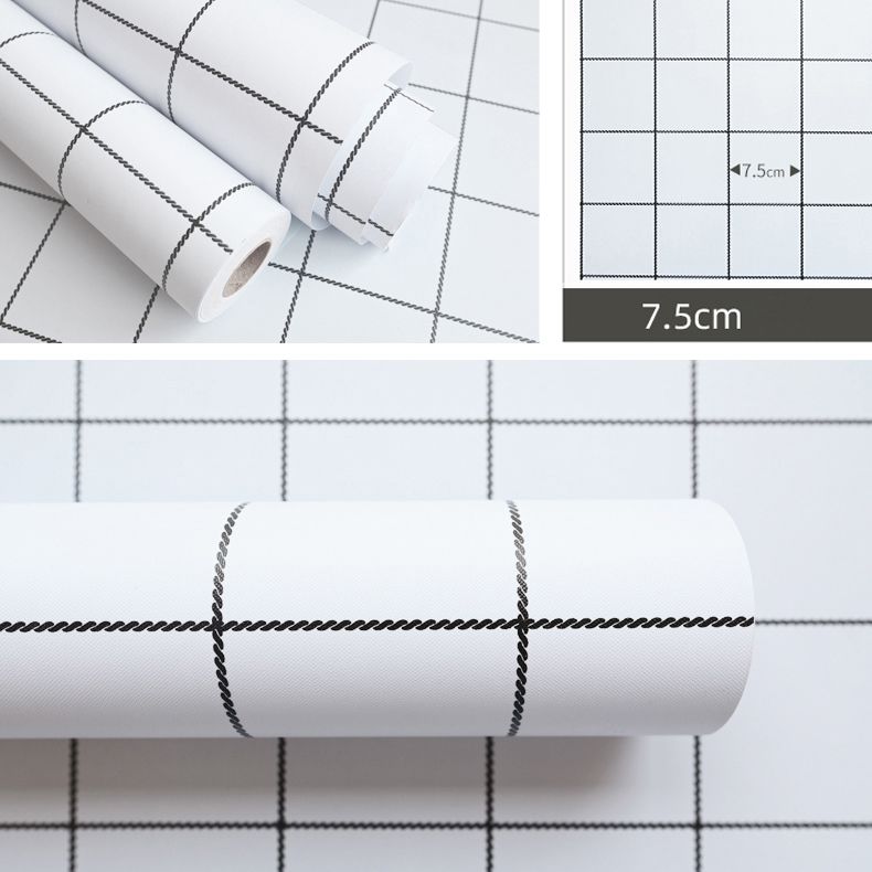 Lisslune | Modern Kitchen Backsplash Tile Check Print Peel and Stick Backsplash Tile