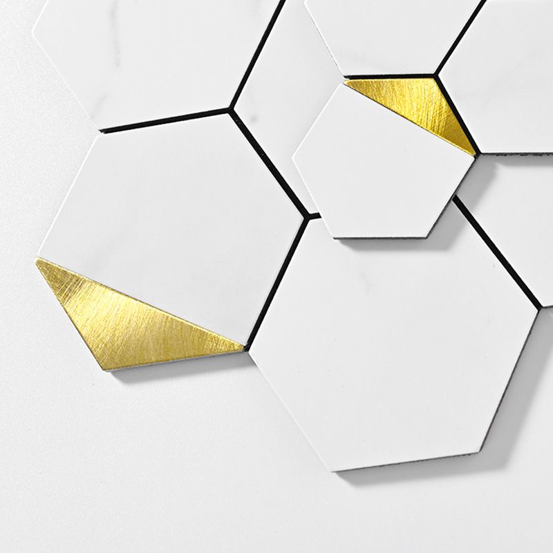 Lisslune | Hexagonal Modern Peel and Stick Tiles Mosaic Tiles Peel and Stick Backdrops