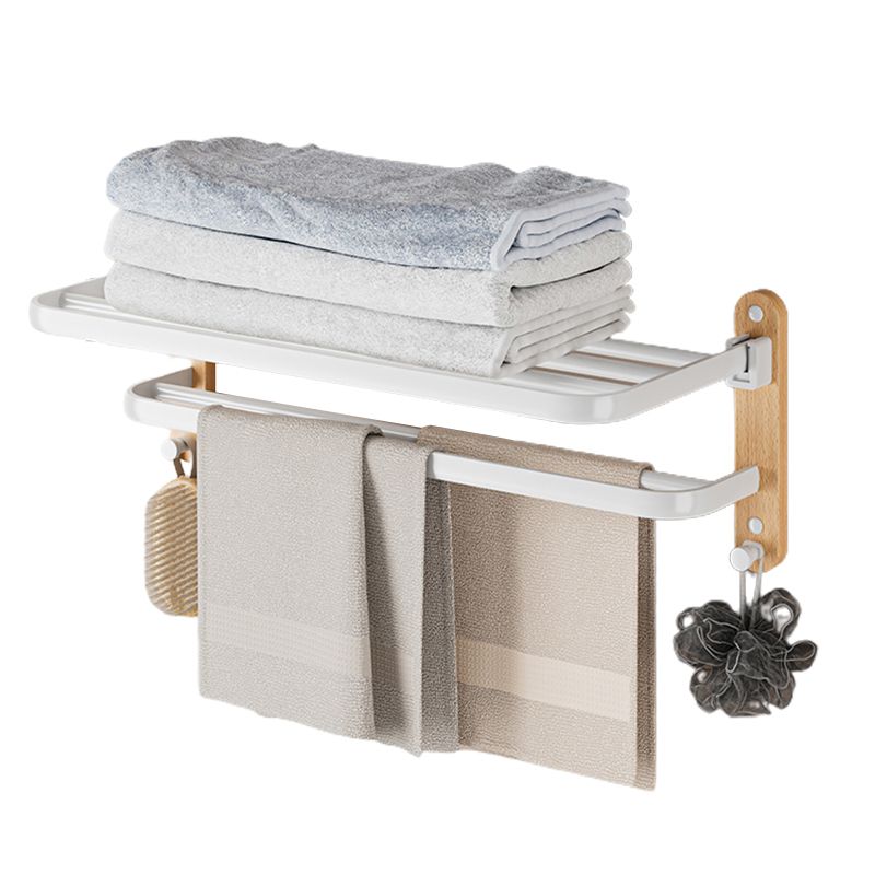 Lisslune | White Metal and Solid Wood Bathroom Accessories Hardware Set