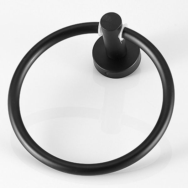 Lisslune | Modern Bathroom Hardware Set made of Stainless Steel Brushed Chrome Towel Bar/Ring & Bathrobe Hook