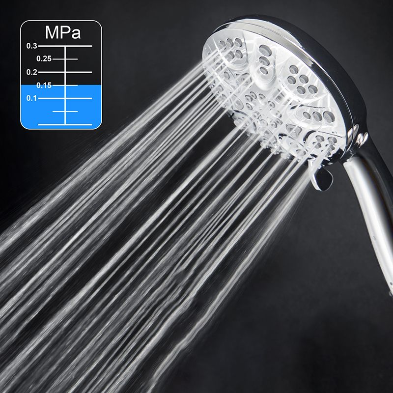 Lisslune | Contemporary Shower Combo Dual Shower Head Chrome Ceiling Mounted Round Shower Head