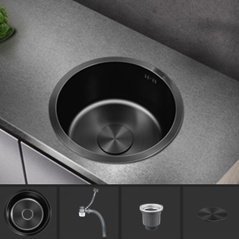 Lisslune | Classic Round Wash Basin Stainless Steel Built-in Basin Non-slip Round Basin for the Kitchen