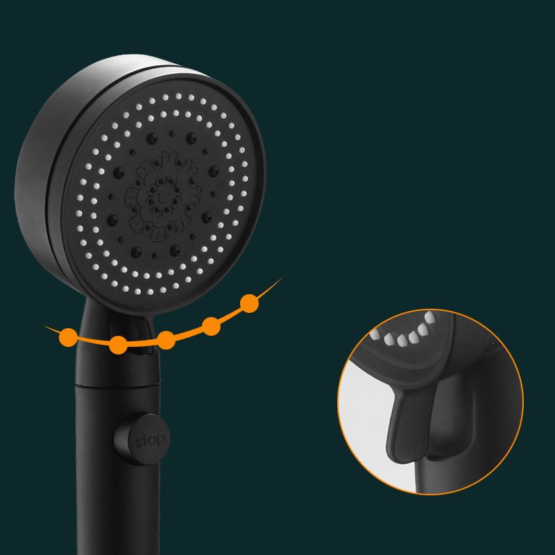 Lisslune | Modern Shower Head Adjustable Spray Pattern Round Plastic Hand Shower