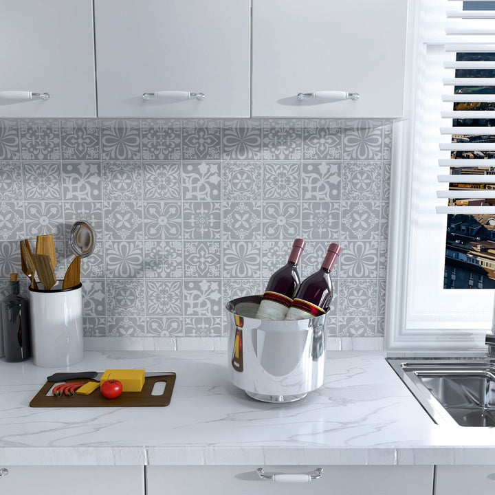 Lisslune | Contemporary Peel & Stick Field Tile Plastic Mosaic Tiles Wallpaper