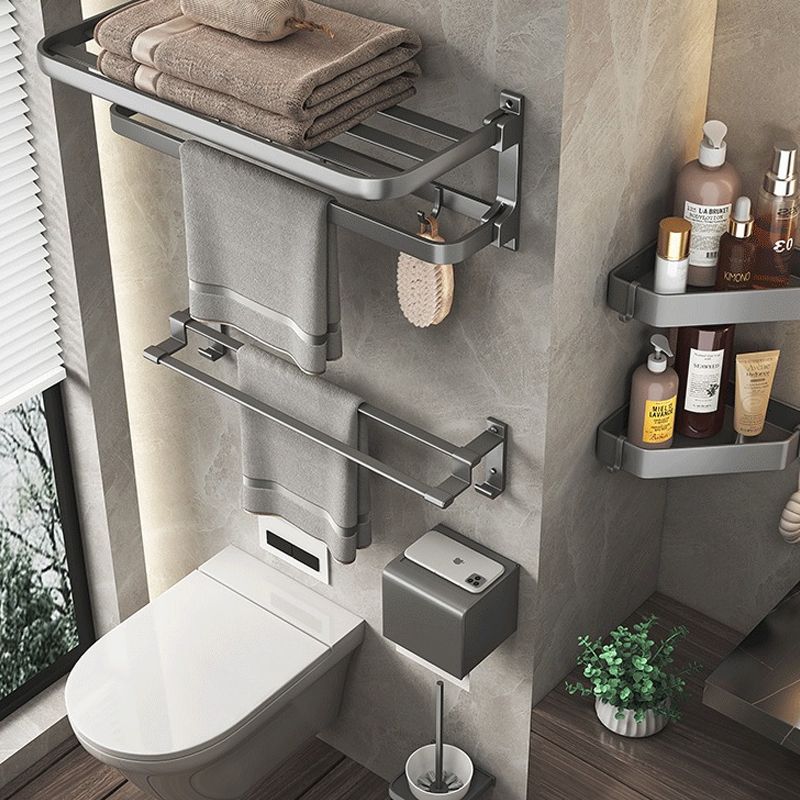 Lisslune | Modern gray aluminum bathroom accessories set