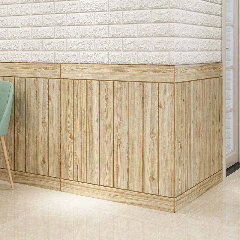 Lisslune | Modern Tin Wall Paneling Smooth Wall Ceiling Wood Plank Set of 6