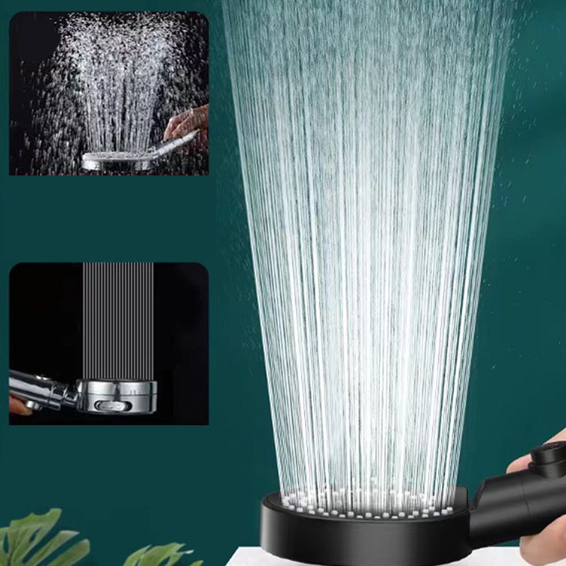 Lisslune | Round Handheld Showerhead Plastic Adjustable Spray Pattern Showerhead for Home