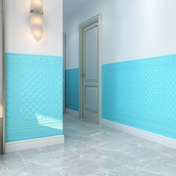 Lisslune | Glam Style Wall Cladding Living Room Peel and Stick 3D Embossed Waterproof Wall Cladding